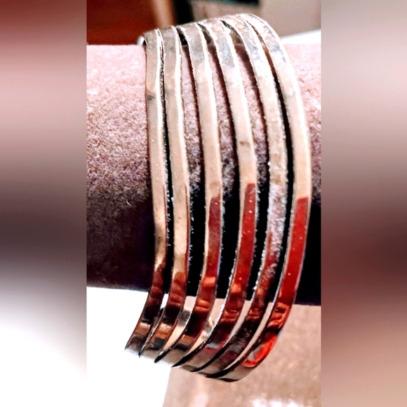 Vintage Native Navajo Cuff Spiral design pattern Size 7 inches length Bracelet - Picture 1 of 7